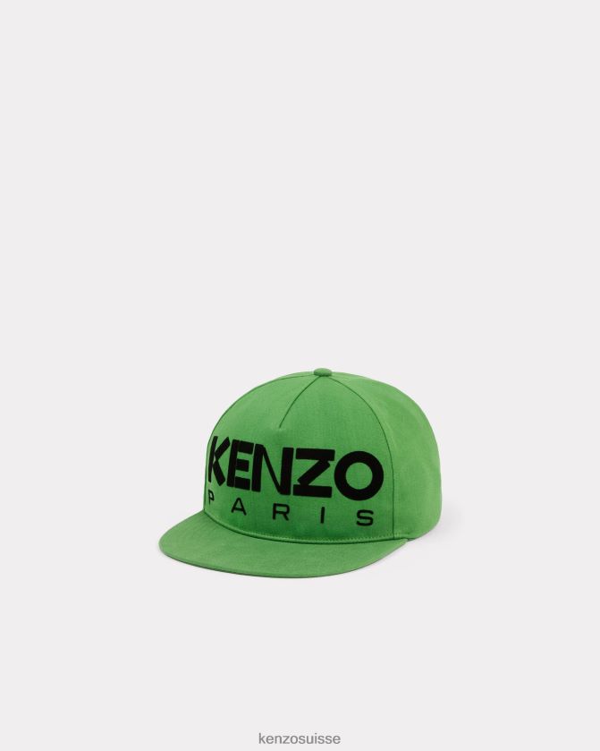 Kenzo casquette de baseball parisienne unisexe herbe verte D2804X829 accessoires