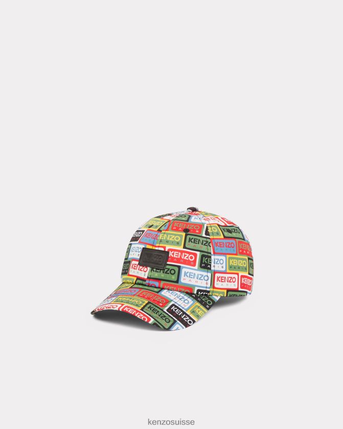 Kenzo casquette des étiquettes unisexe multicolore D2804X851 accessoires