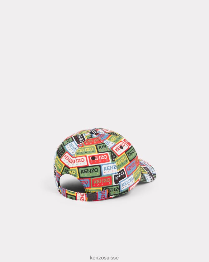 Kenzo casquette des étiquettes unisexe multicolore D2804X851 accessoires