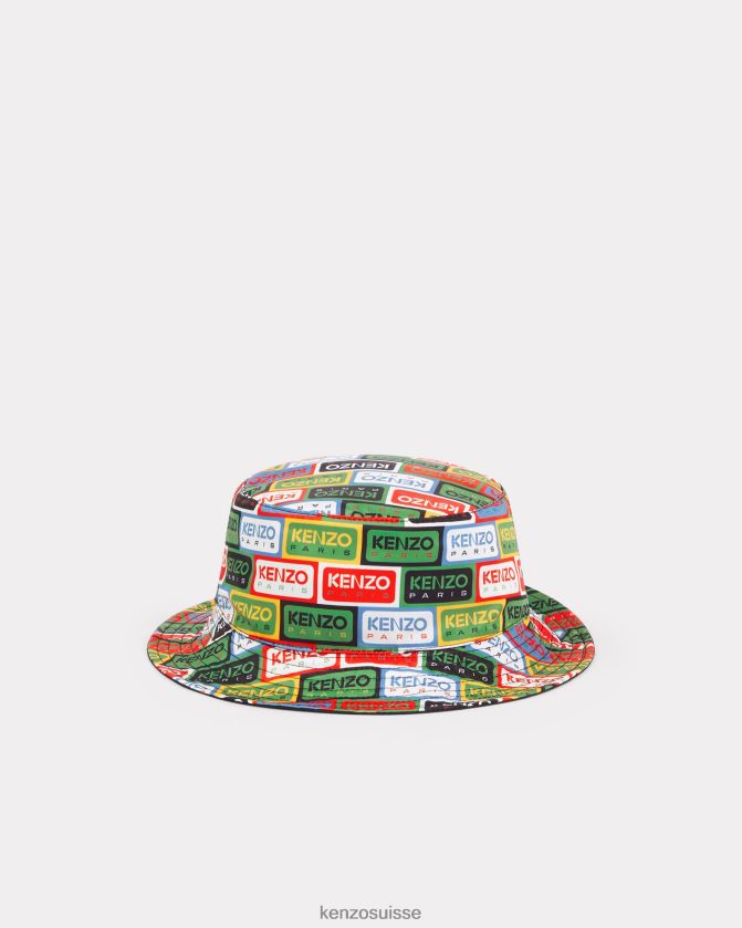 Kenzo chapeau bob réversible des labels unisexe multicolore D2804X803 accessoires