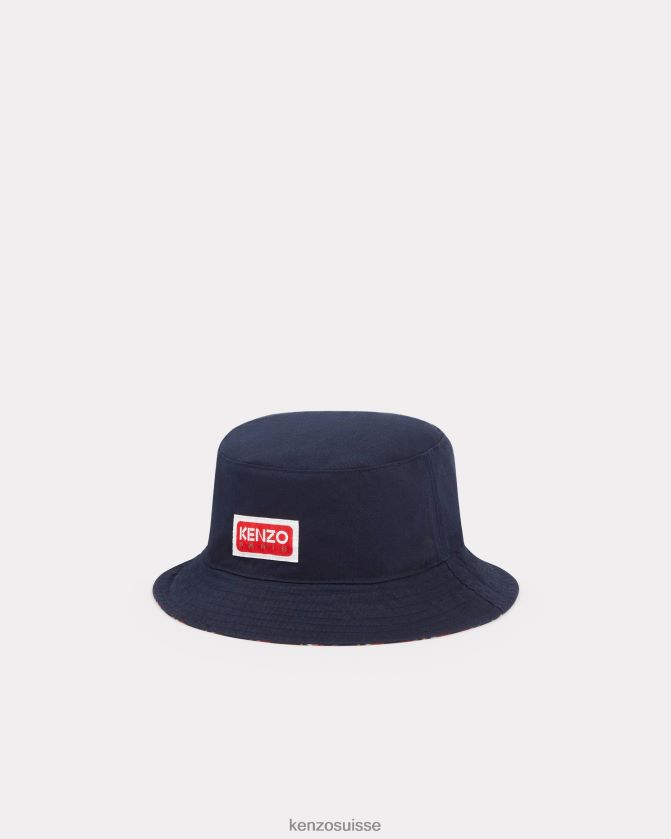 Kenzo chapeau bob réversible unisexe bleu nuit D2804X830 accessoires
