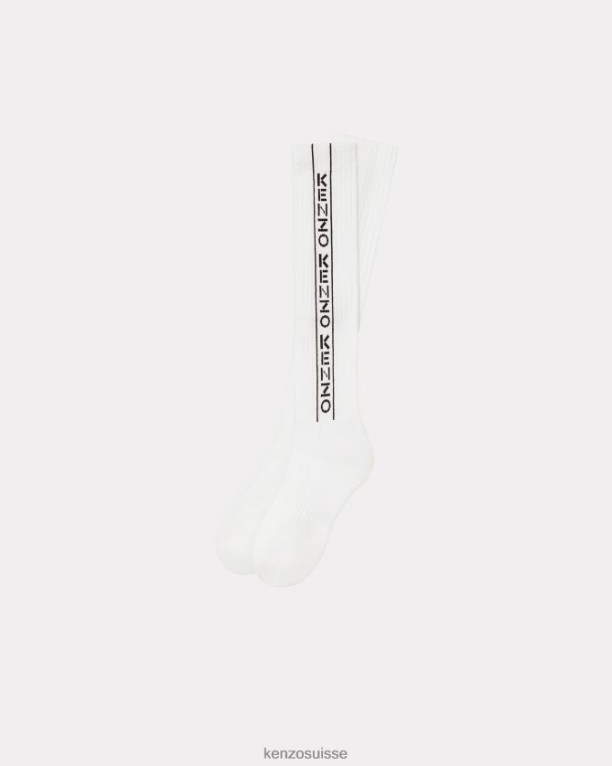 Kenzo chaussettes hautes unisexe blanc cassé D2804X947 accessoires