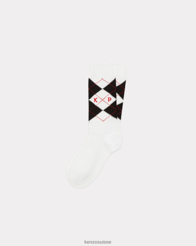 Kenzo chaussettes kp unisexe blanc cassé D2804X826 accessoires