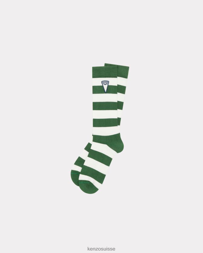 Kenzo chaussettes rayées unisexe herbe verte D2804X853 accessoires