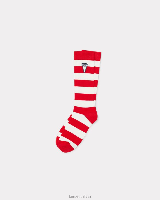 Kenzo chaussettes rayées unisexe rouge moyen D2804X805 accessoires