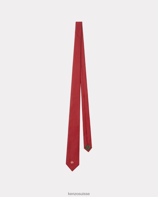 Kenzo cravate en soie pixel rose unisexe rouge moyen D2804X931 accessoires