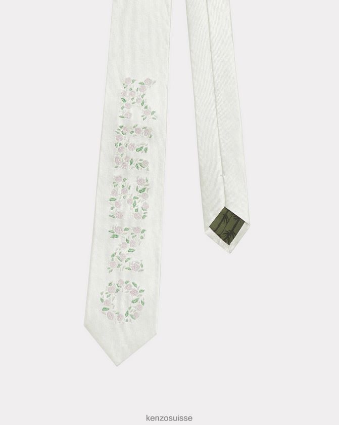 Kenzo foulard en soie de Hana ditzy unisexe blanc cassé D2804X945 accessoires