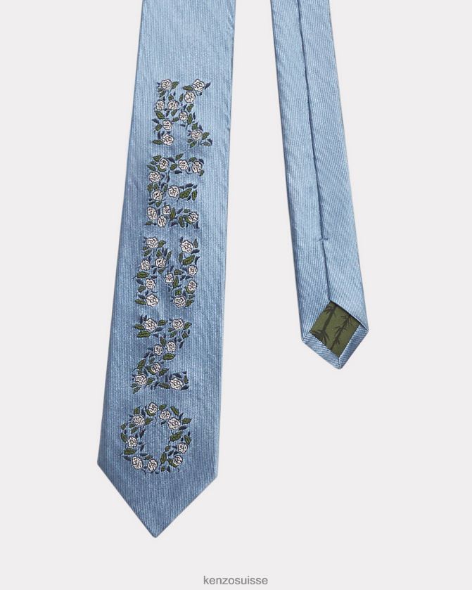 Kenzo foulard en soie de Hana ditzy unisexe cyan D2804X847 accessoires