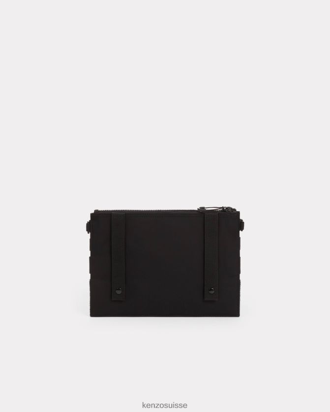 Kenzo grand sac enveloppe à bandoulière jungle unisexe noir D2804X940 accessoires