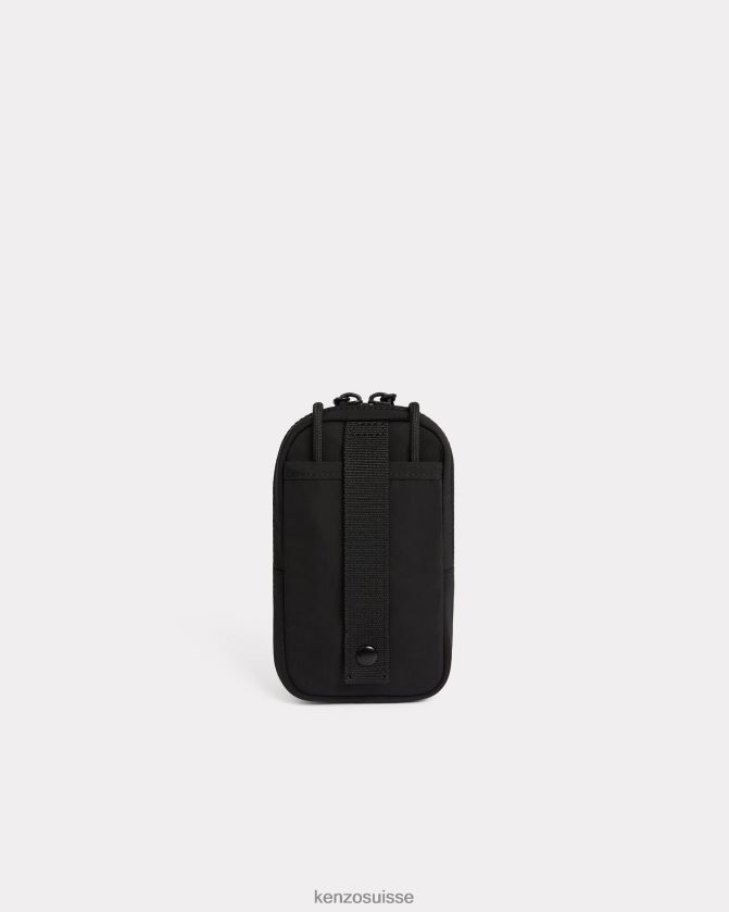 Kenzo poche pour téléphone jungle avec bandoulière unisexe noir D2804X868 accessoires