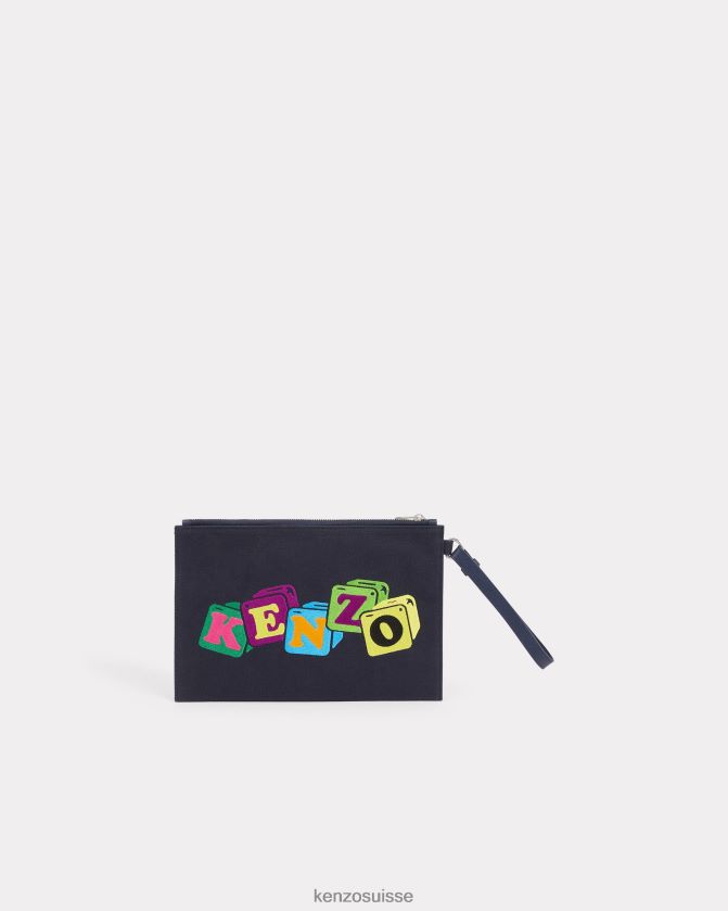 Kenzo pochette Boké unisexe bleu marine D2804X880 accessoires