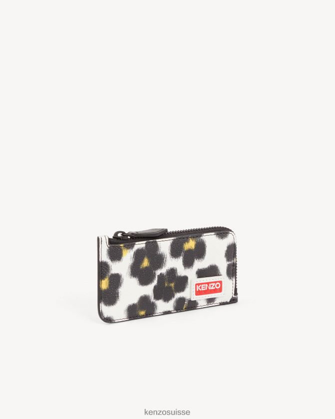 Kenzo porte-cartes Hana Léopard unisexe blanc cassé D2804X878 accessoires