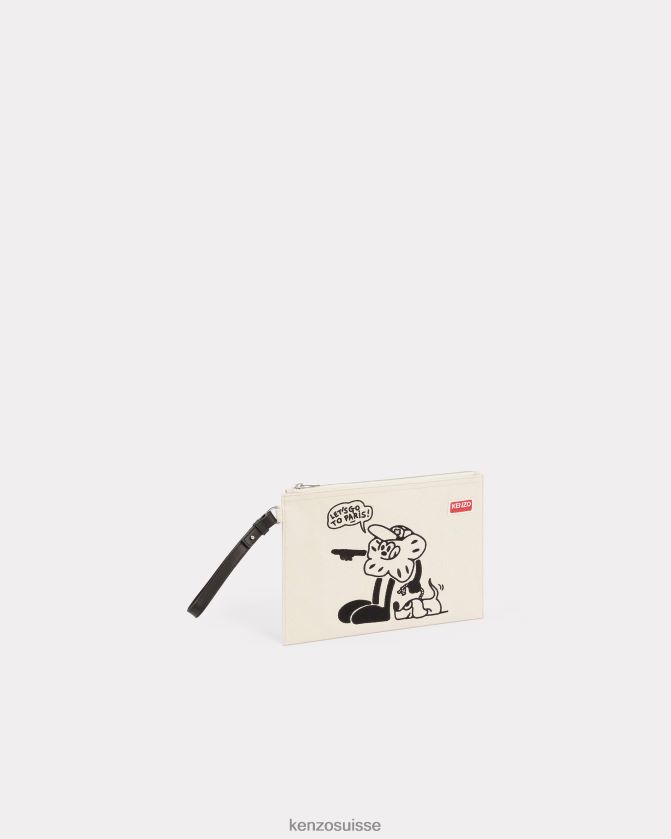 Kenzo sac à main boké unisexe écru D2804X900 accessoires